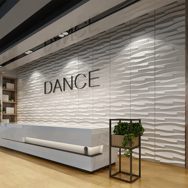 Indoor and outdoor decoration hotel restaurant door background wall sticker waterproof PVC 3D wall panel