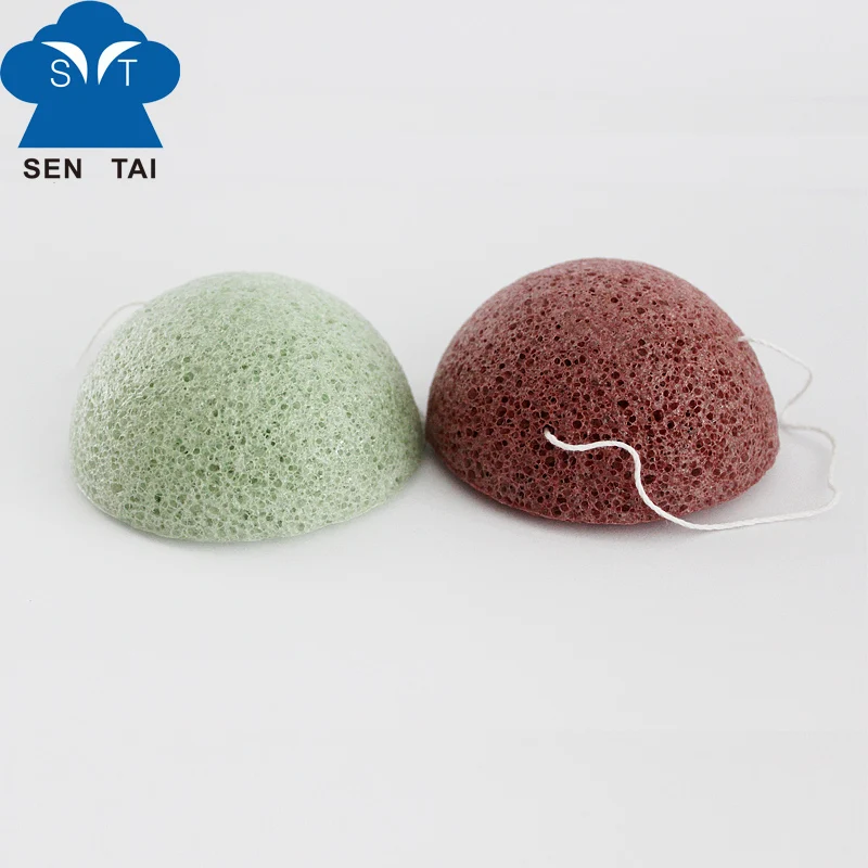 Organic natural charcoal facial bath bamboo konjac sponge for baby