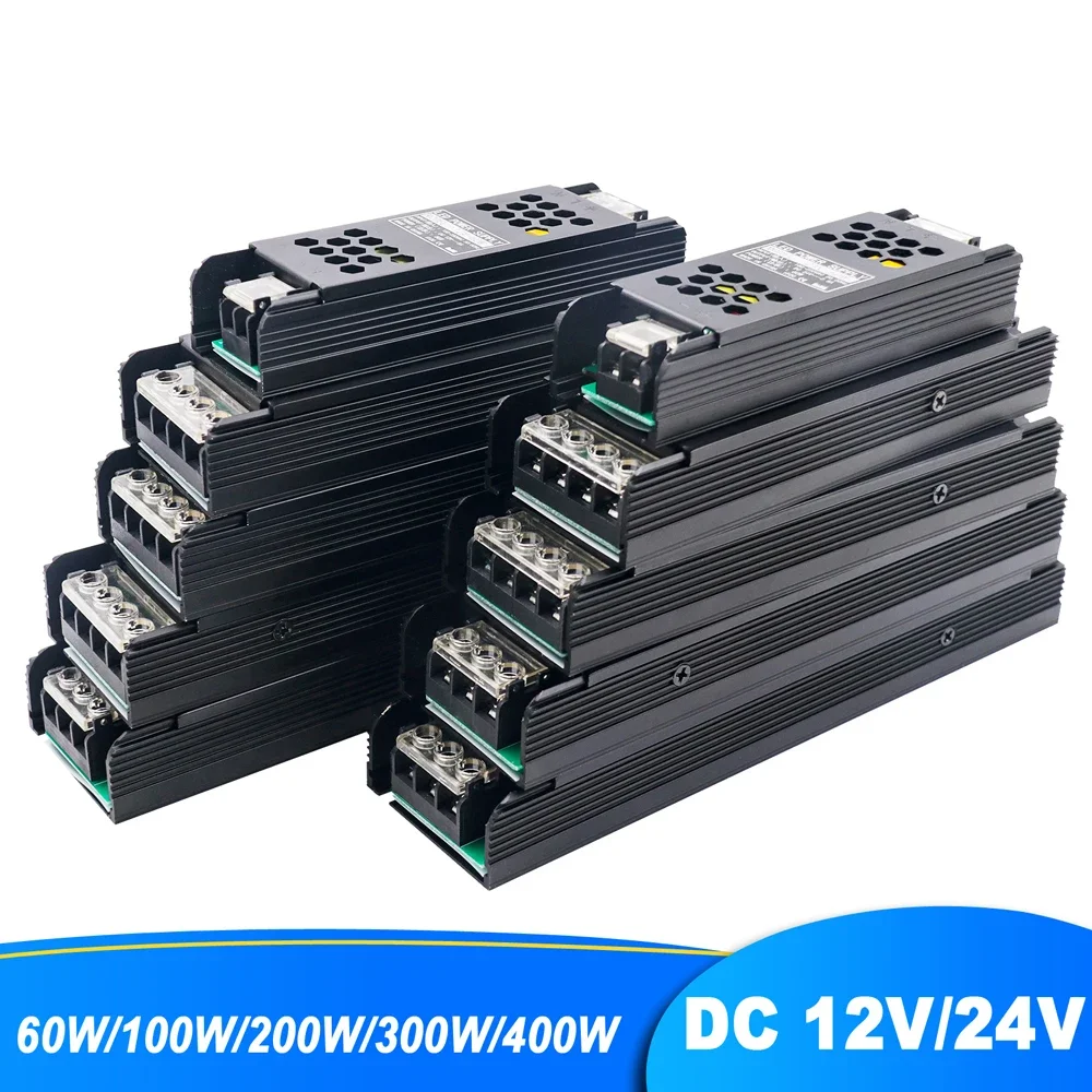 12V/24V Power Supply  100W/200W/300W/400WAC DC Adapter 110V / 250V AC to DC 12 Volt 20 Amp Transformer