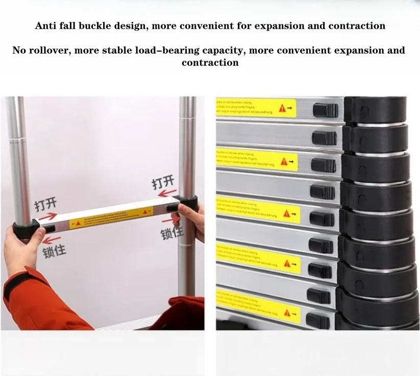 Ladder step manufacturer attic aluminum alloy telescopic ladder steel aluminum multi-position ladder