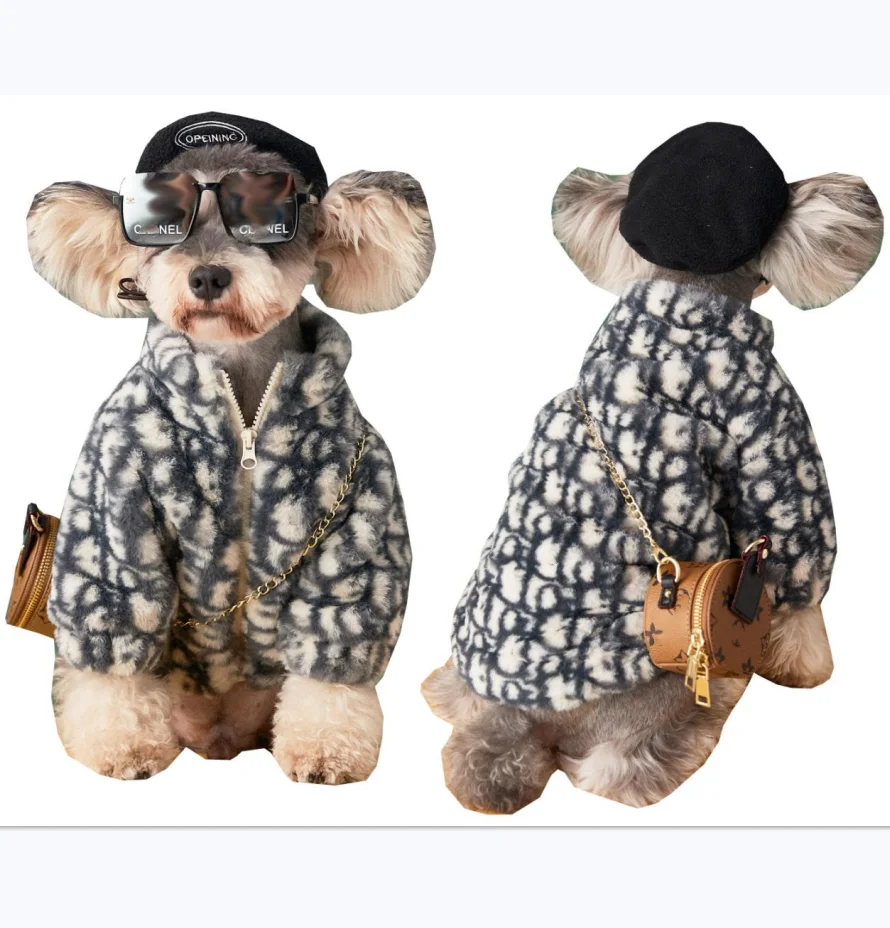 Design D Design Luxury Pet Warm Clothes Eco-friendly Fur Brand Winter Dog Coat