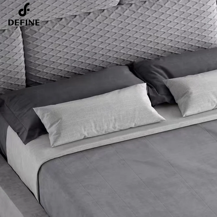 Comfortable Home Furniture Soft Mattresses Double Queen Modern Luxury Bed Luxury Bedroom Set House Wood Bed