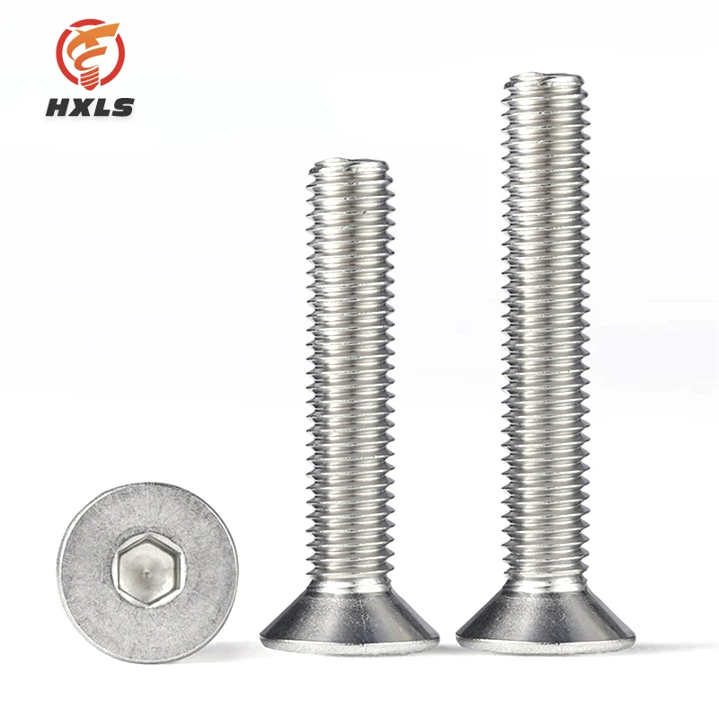 Factory Sale Direct flat head hex socket cap screw hex socket cap head screw  M2M3M4M5M6M8M10-M20 din 7991