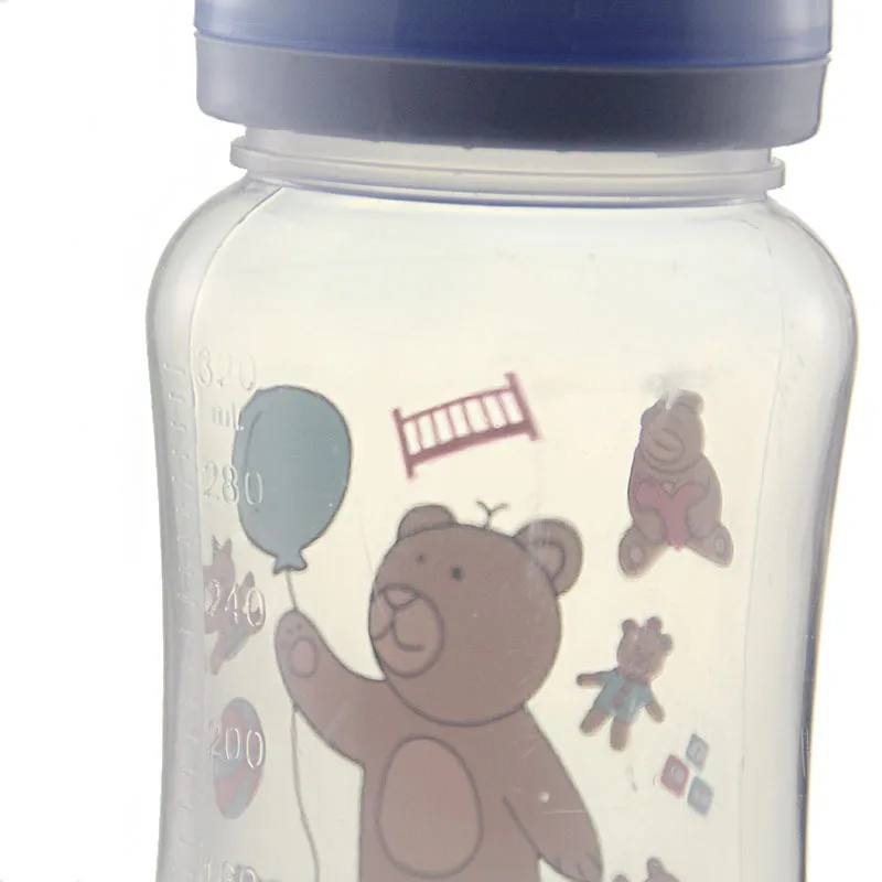 Wholesale Baby Products 320ML Large Diameter Anti flatulence Silicone Pacifier Newborn Baby PP Feeding Bottle BPA Free
