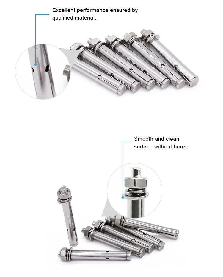 M10 M12 304 stainless steel  expansion bolt A2 expansion bolt