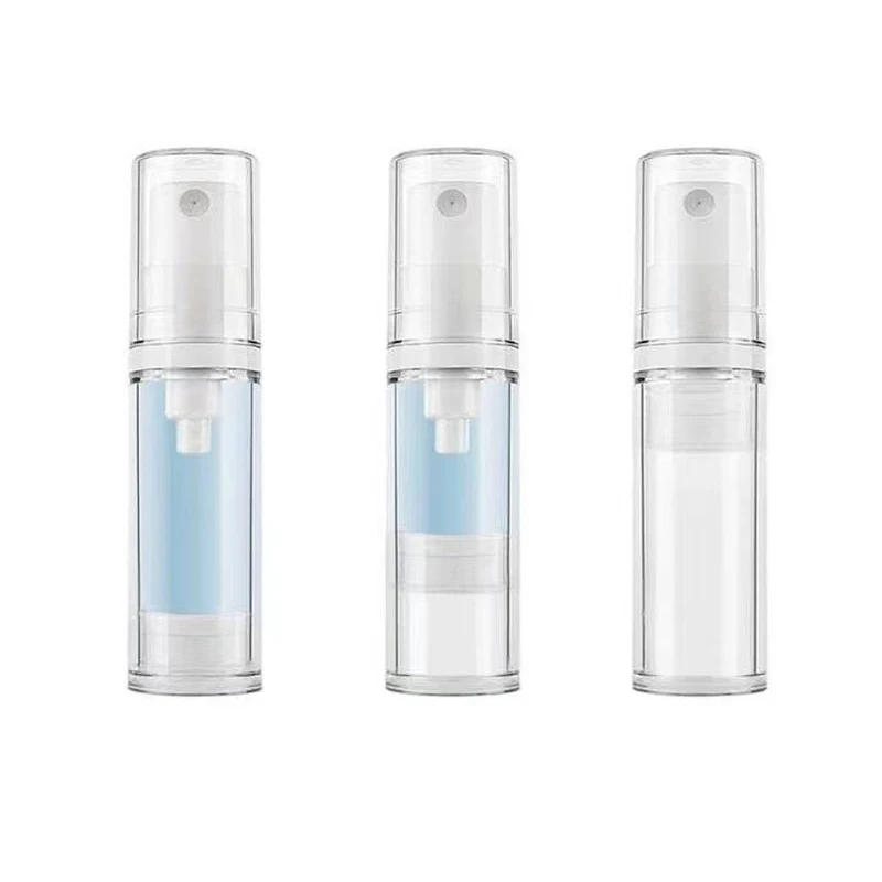 PET Mini Airless Punp Bottle 5ml 10ml 15ml Lotion Pump and Spray Pump Available To Match For Cream Perfume Plastic Packaging
