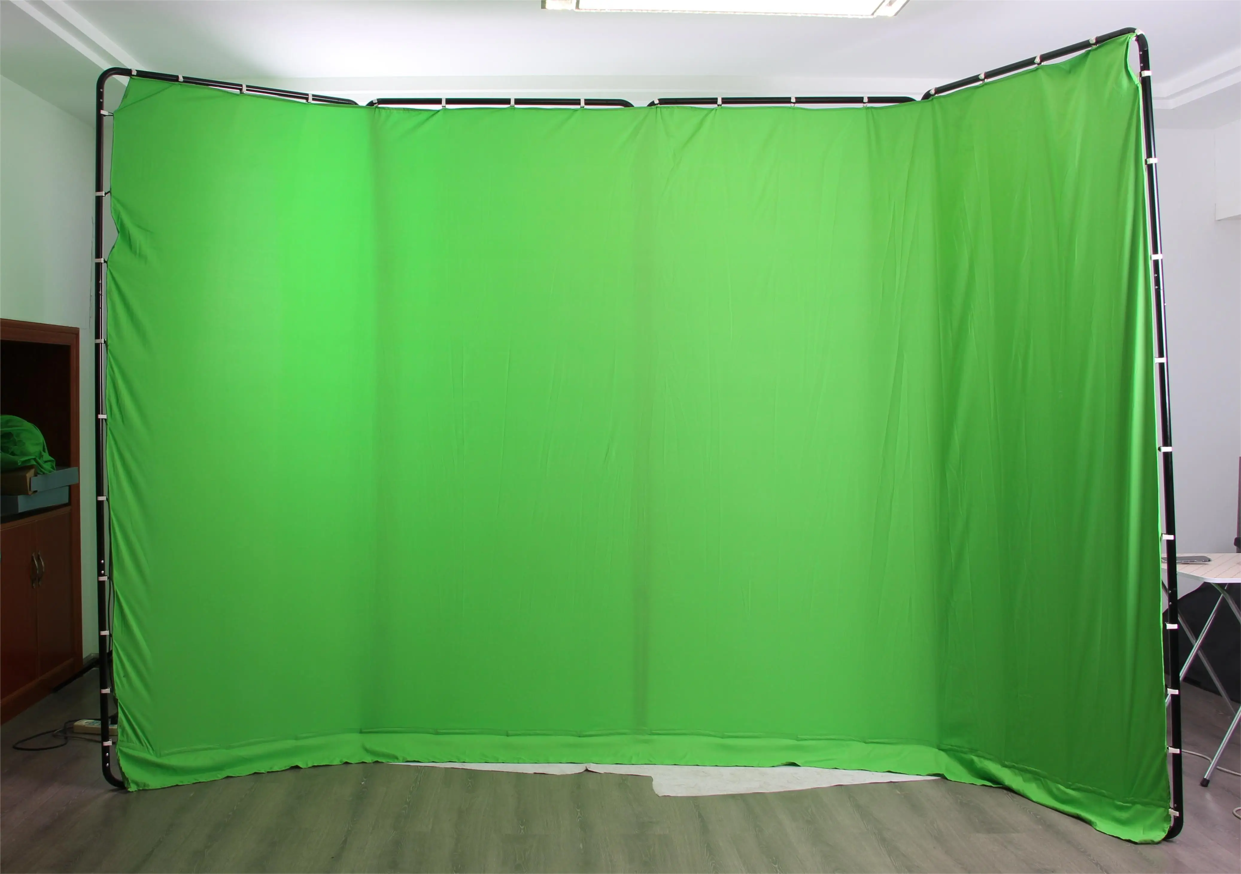 E-reise Green screen Chroma Key Green 2.4m X 4m Zoom Tik Tok Tv Film Background