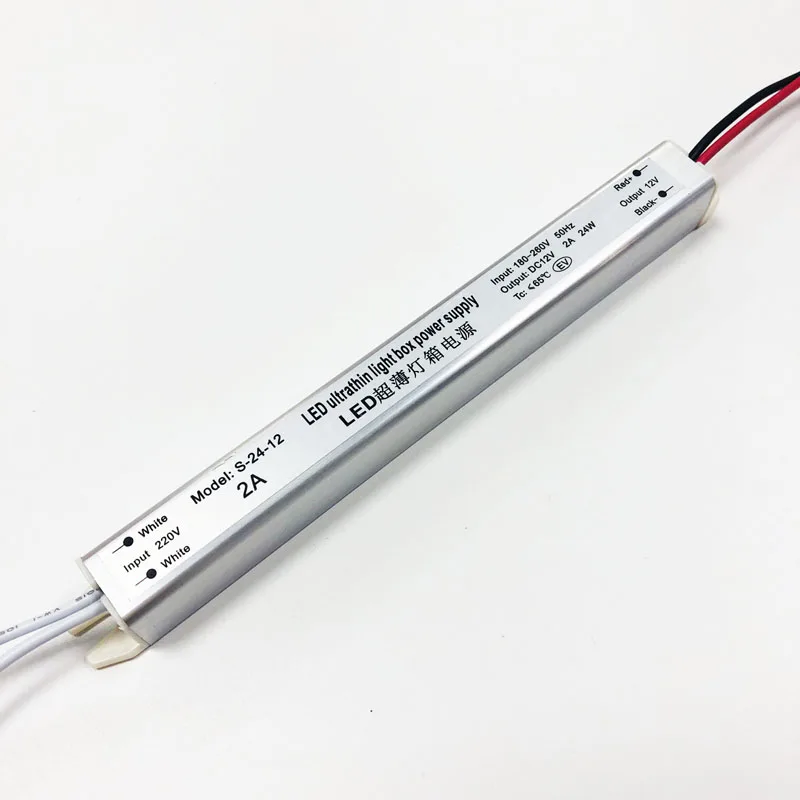 
Ultrathin LED light box power supply constant voltage 12V 2A 24W slim switch power supply for led strip 