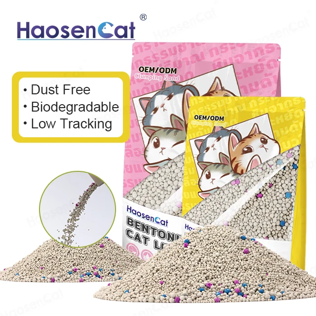 Fast Delivery Strong Clumping Low Dust Arena Para Gatos Bulk Wholesale Arena Para Gatos Bentonite Cat Litter