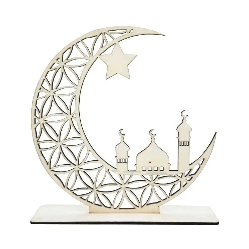 Новое деревянное мусульманское украшение «сделай сам» ИД Мубарак украшение в подарок художественное ремесло домашнее украшение ИД