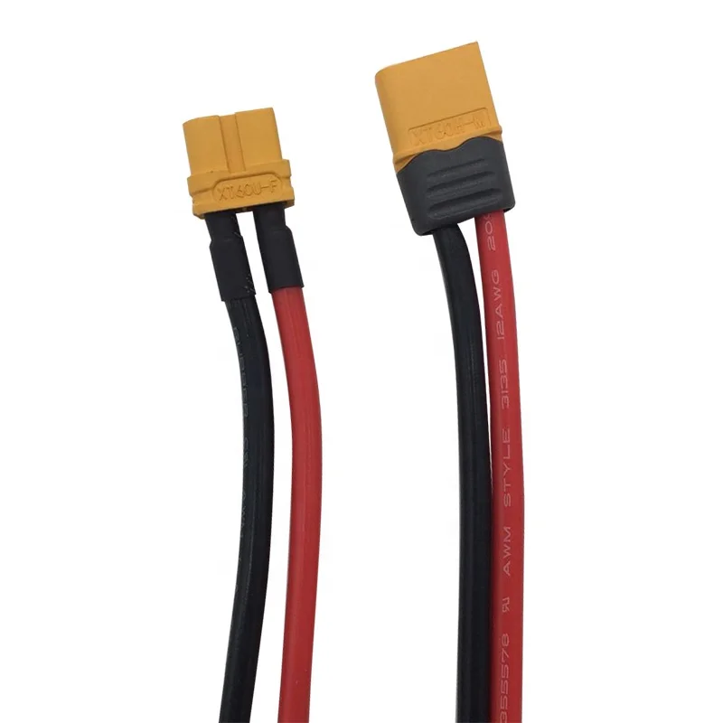 Custom XT60 female car wiring harness 2 hole butt plug cable connector wire for car parts