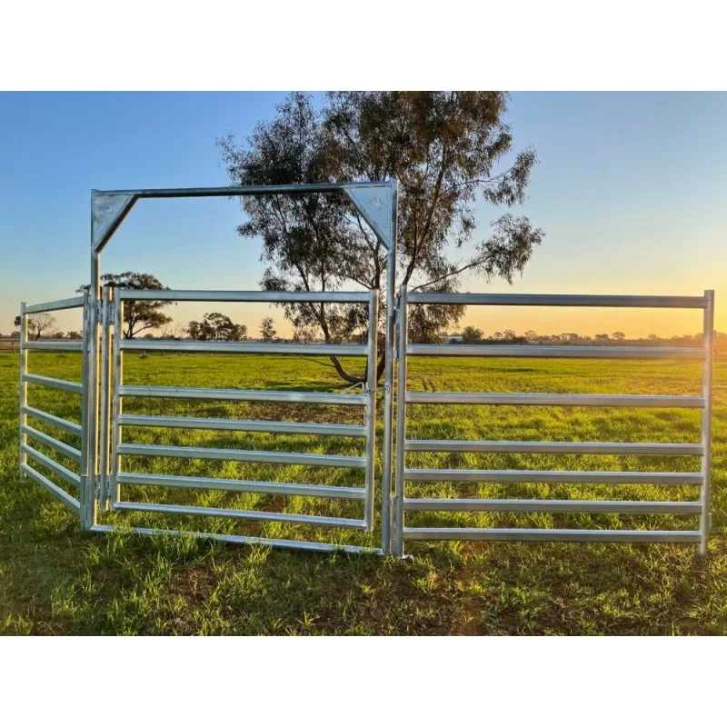Galvanized livestock panel 16 foot au bull pen cattle panels with gate for sale