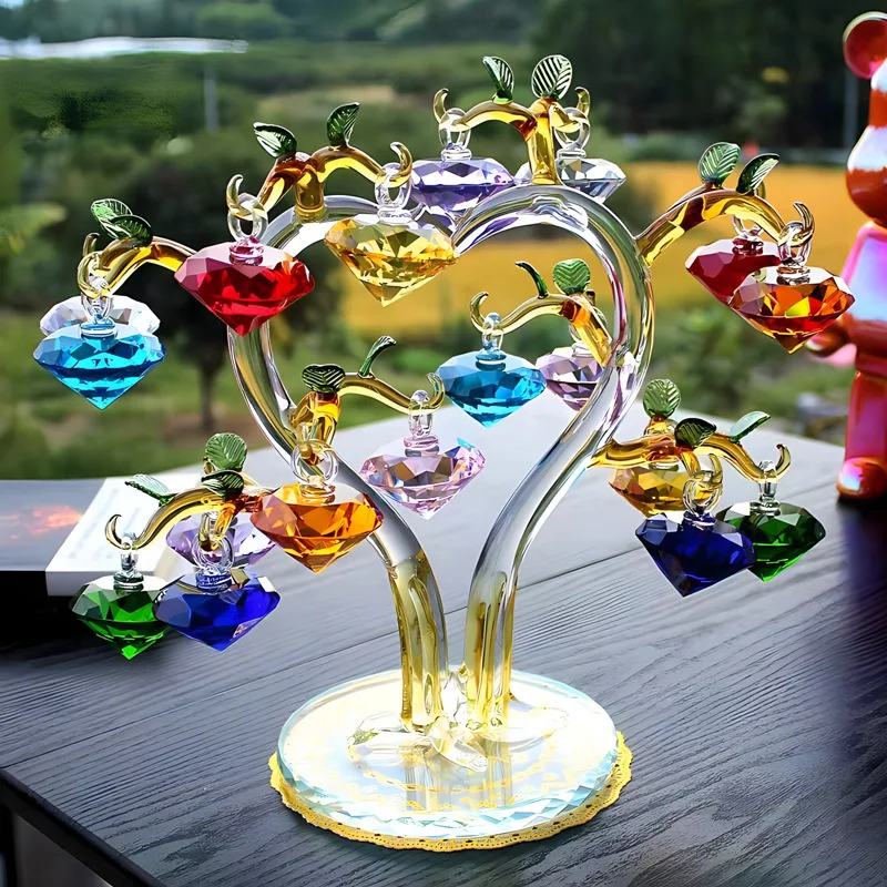 Hot Selling Colorful Home Decoration Crystal Diamond Tree Crystals Home Decor