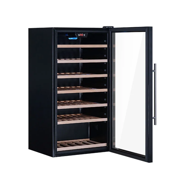 78 bottle black wine cabinet refrigerated wine cellar suitable for bar family