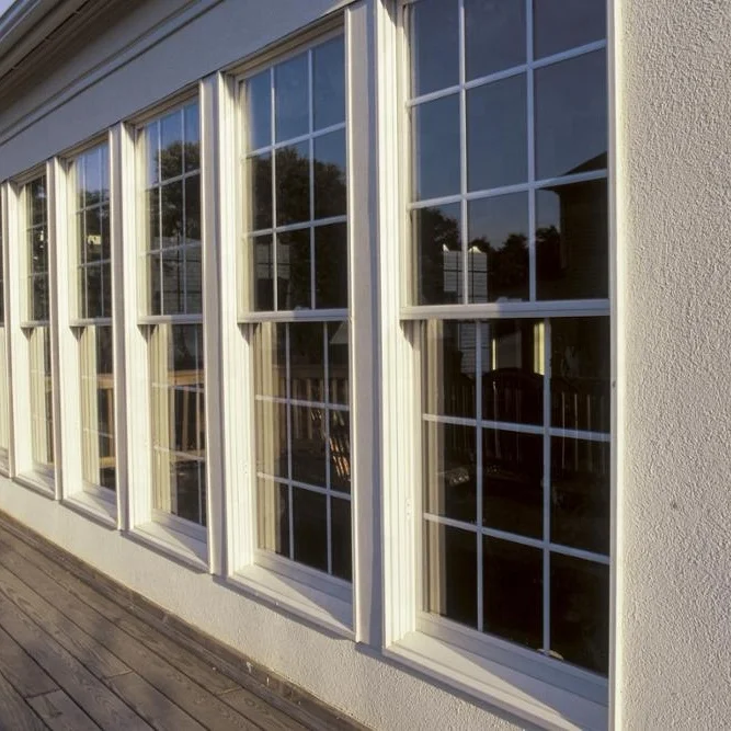 Black Sound Heat Proof Large Single Hung Window Privacy Glass Twins Three French Windows American Style Owned Factory