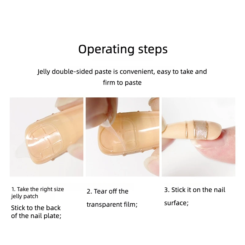 Manicure Jelly Glue double-sided adhesive removable wear nails double-side paste high viscosity waterproof nail sticker