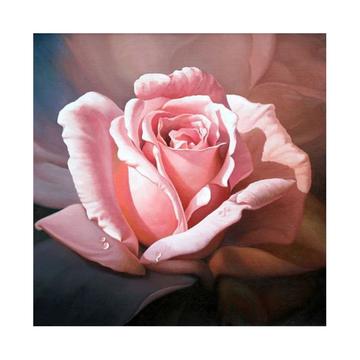 
Diamond Painting Flower 5D DIY Diamond Embroidery Peony Rhinestone Picture Cross Stitch Pink Rose Full Square Artwork Home Decor 