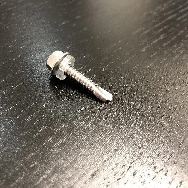 Screw Manufacturer M5x50mm Hex Flanged Washer Head Self Drilling Screws with Rubber Washer sds screw pvc washer