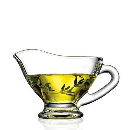 
150 мл стеклянная бутылка с подливкой соуса в форме башмачков для тепловой производитель маленький соусник с ручкой для отеля соусник 