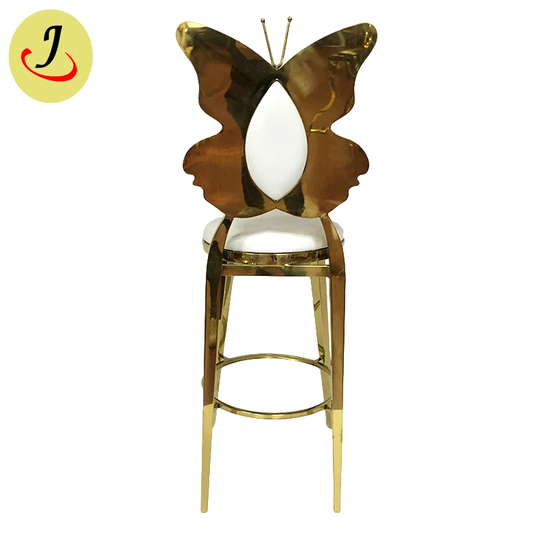 Factory supply classical style round back golden bar chair