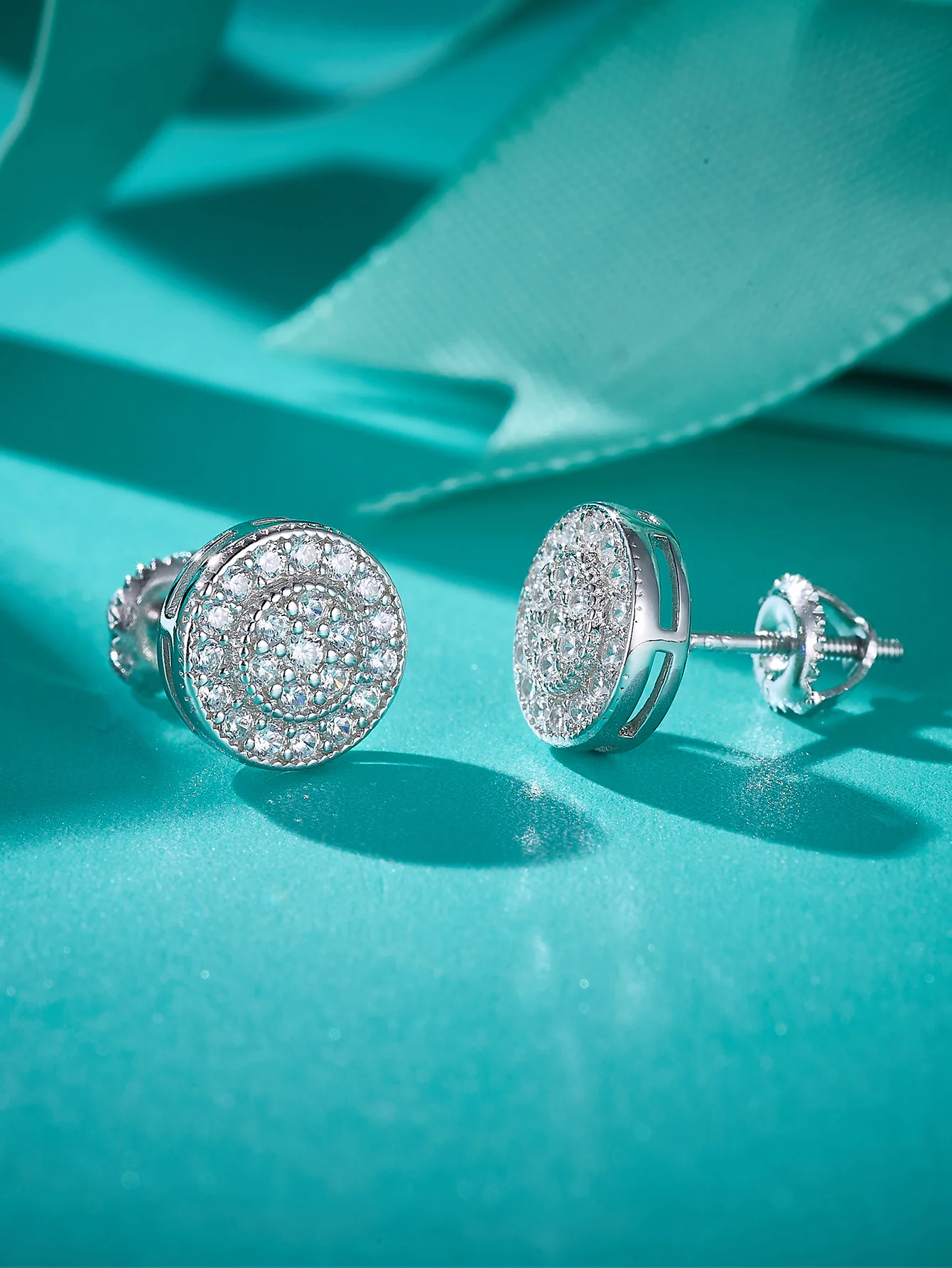 S925 Cluster 925 Sterling Silver Moissanite Stud Earrings Screw Back Unisex Fashionable Gold Diamond Pearl Anniversary Children