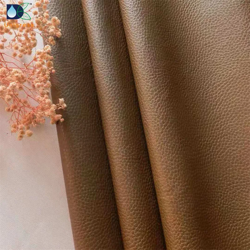 Cheap Litchi Grain Pattern PVC Leather Home Textile Products Material with 0.7mm Thickness