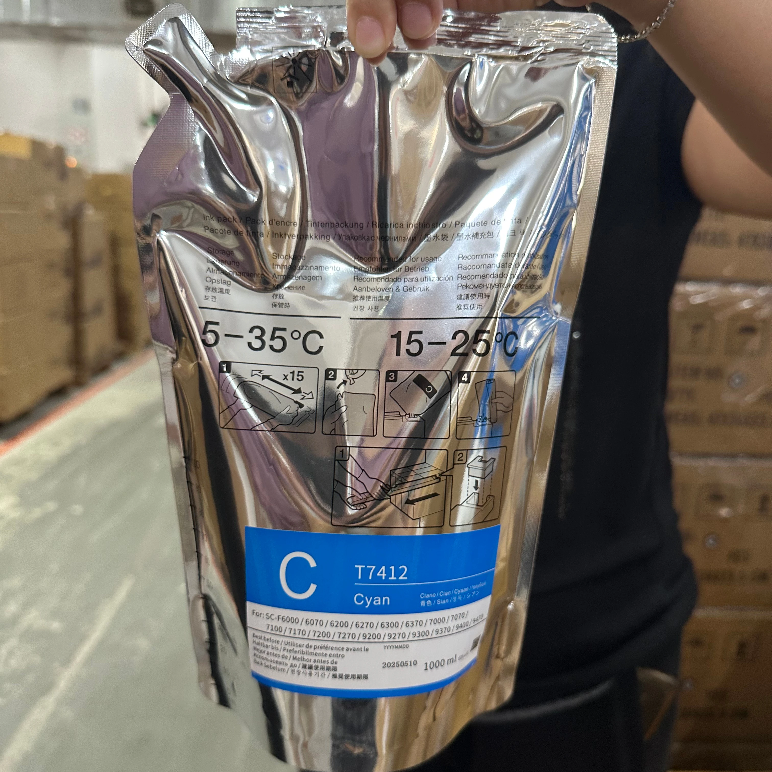 Cncolor Good Quality Refill Dye Sublimation Ink Bag For Epson Surecolor F6000 F9270 F6200 F6270 F6280 Printer For Textile