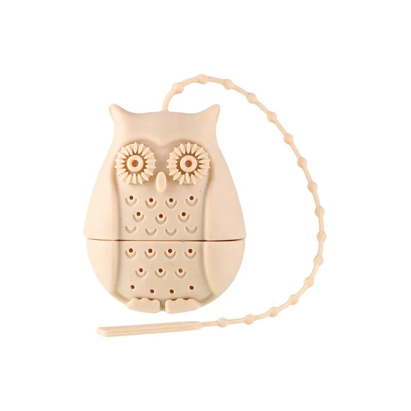 Wholesale owl silicone tea maker reusable filter tea tools or kitchen stainless steel tea infuser