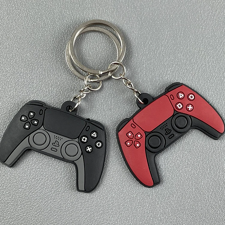 Christmas Souvenir Letter Ring Soft Custom Keychain Pvc Gift Rubber Key Chain