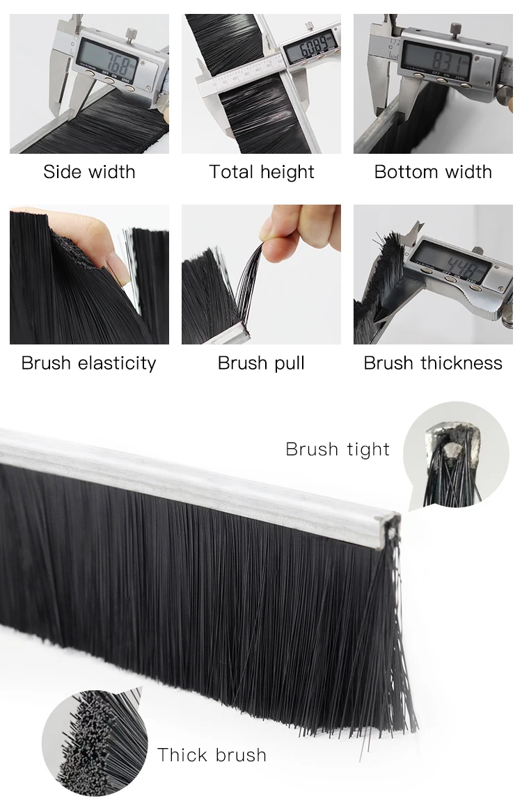 Seal Brush Strip Aluminium Holder Weather Window Car Door