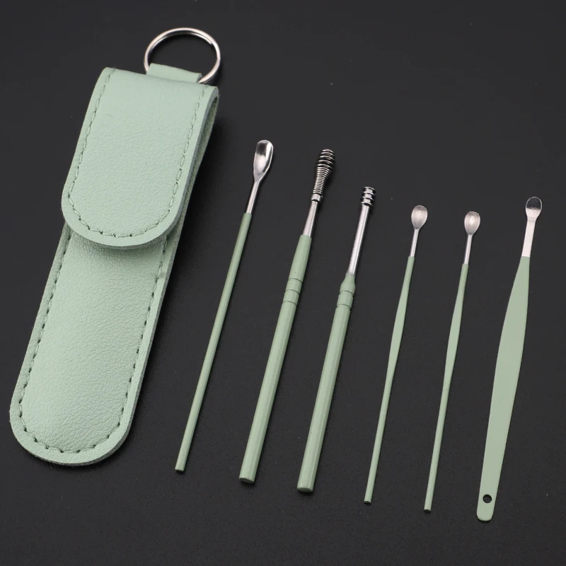 6Pcs Earwax Removal Tool Pick Digging Artifact Earpick Cleaning Ear Wax Cleaner Ear Remover For Clean Kit Gadgets