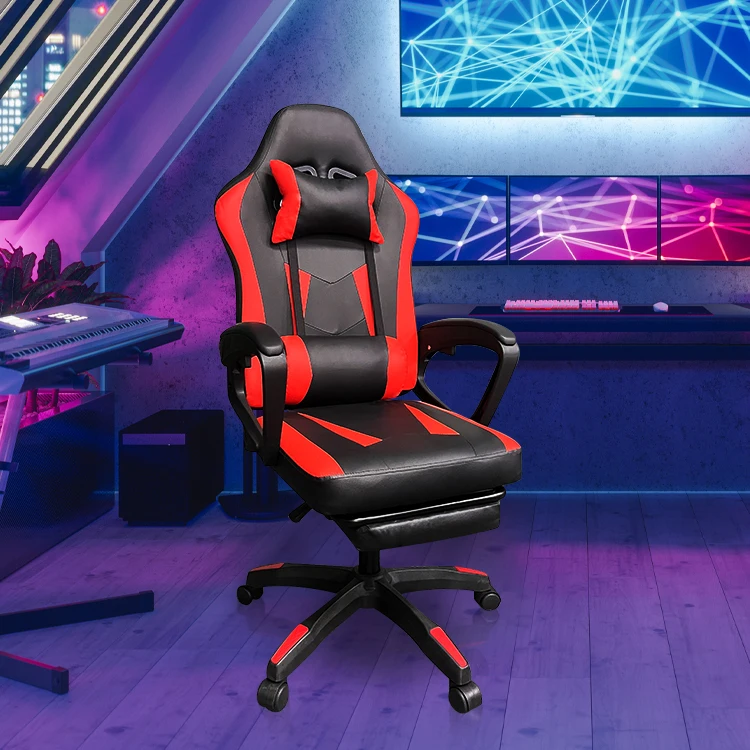 New 2024 luxury modern high quality pu leather ergonomic office chair with footrest