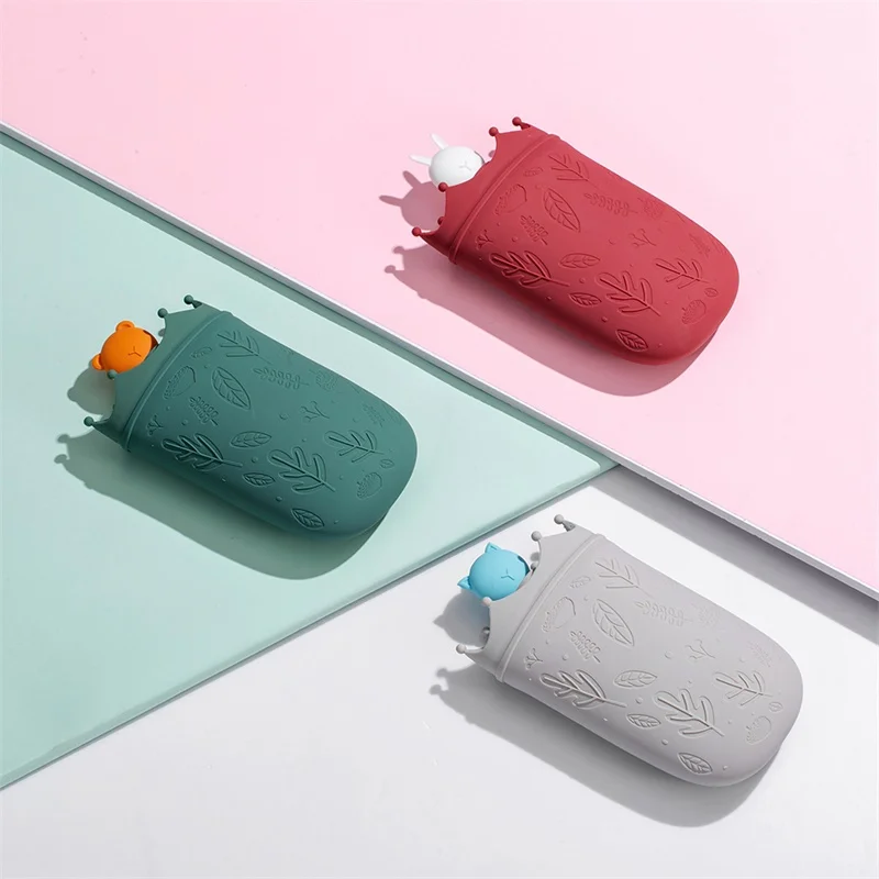 
Portable Mini 320ML Water Filling Silicone Rubber Hot Water Bottle Hot Water Bag 