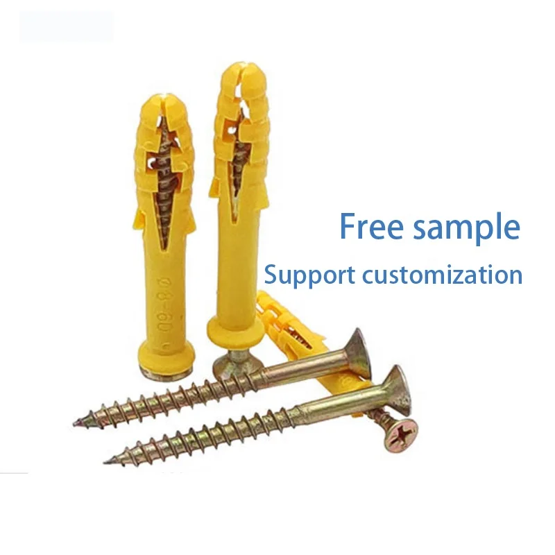 Plastic Nylon Screw Nail Expansion Hollow Insulation Anchor Wall Plug Galvanized Screw Factory Direct, Price Advantage Rongfeng