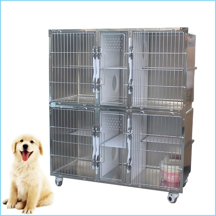 High quality vet hospital cages veterinary stainless steel pet cat cage vet equipment