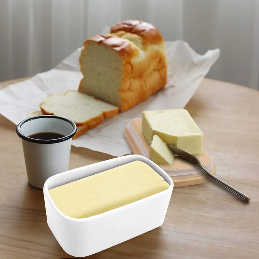 Customized Butter Box Butter Keeper Food Storage Container Large Ceramic Butter Dish with Lid