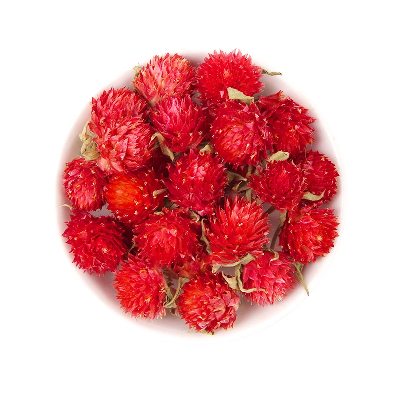 wholesale Herbal tea Red Globe Amaranth Flower Natural Gomphrena Globosa Dried Flowers for Candle Soap Making