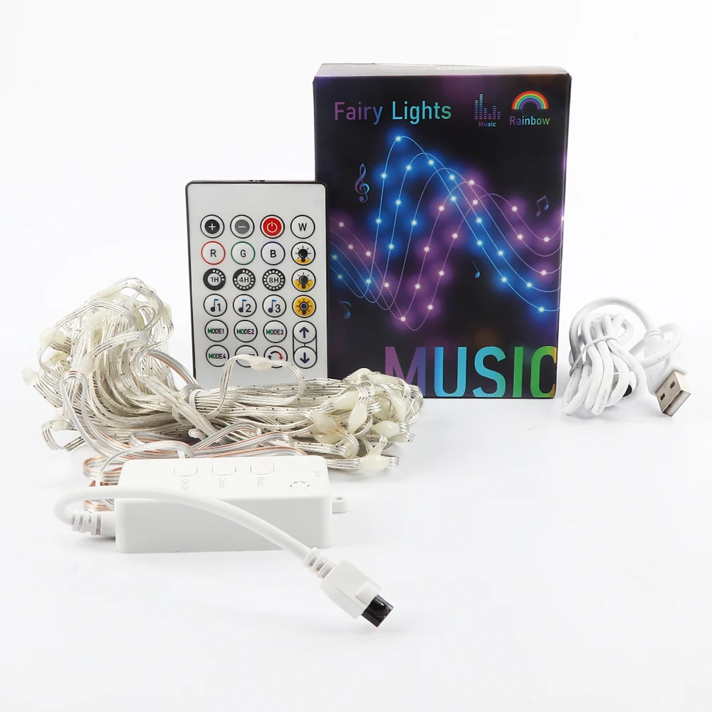 Kit-Model IP65 LED string lights 5V holiday lighting USB fairy lights with BT and wifi link