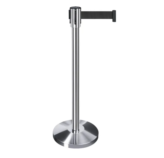 
Heavy Duty Standard Rope Barriers, 2 Retractable Belt Crowd Control Stanchions Queue Posts Pole Stable Base Freely Combinable 