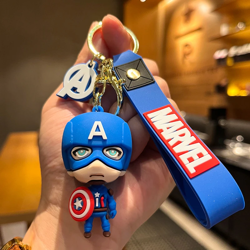 Wholesale Cartoon Keychain for Avengers Reunion Marvel Spider-Man Iron Man keychain doll charm pendant doll