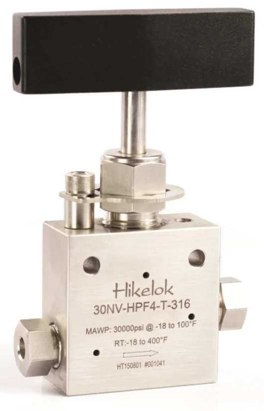 Hikelok 316 Stainless Steel ultra high pressure valve  30000 psig  tube 1/4' 3/8' 9/16' Needle Valve