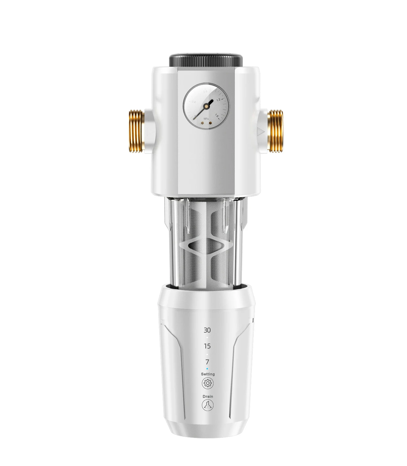 Automatic Household Water Filter Machine Stainless Steel Screen Sediment Sand Water Filter Flushable Design