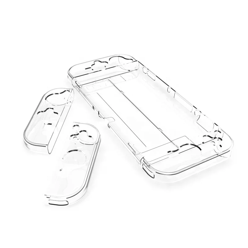 The new model is suitable for Nintendo switch OLED protective shell pc transparent crystal shell split host protective shell