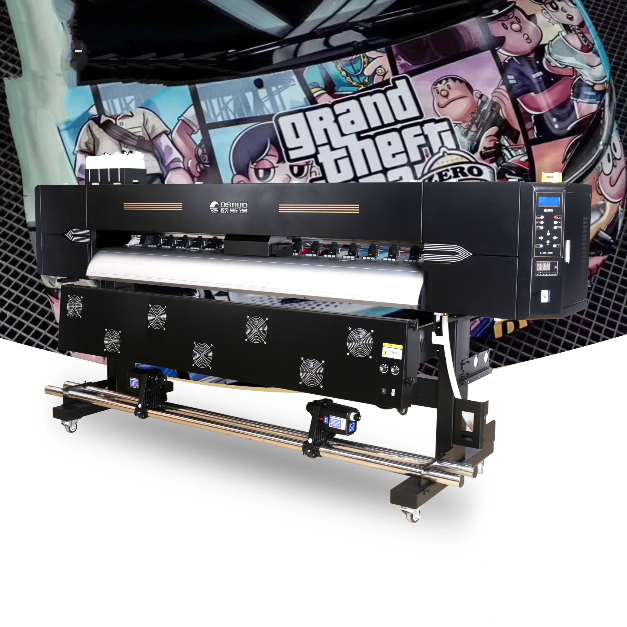 OSNUO Wide Format Printer 1.6 m printing machine i3200 printer for Vehicle Car Wrap Vinyl advertising banner eco solvent printer