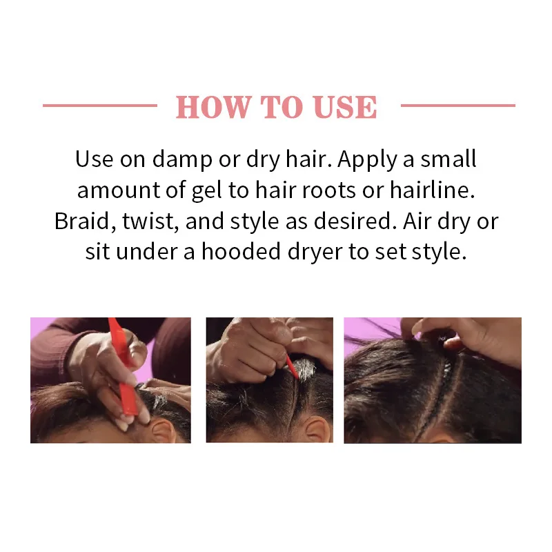 Private Label  Hair Styling Gel For Women And Men Moisturizing Strong Hold Hair Lasting Gel
