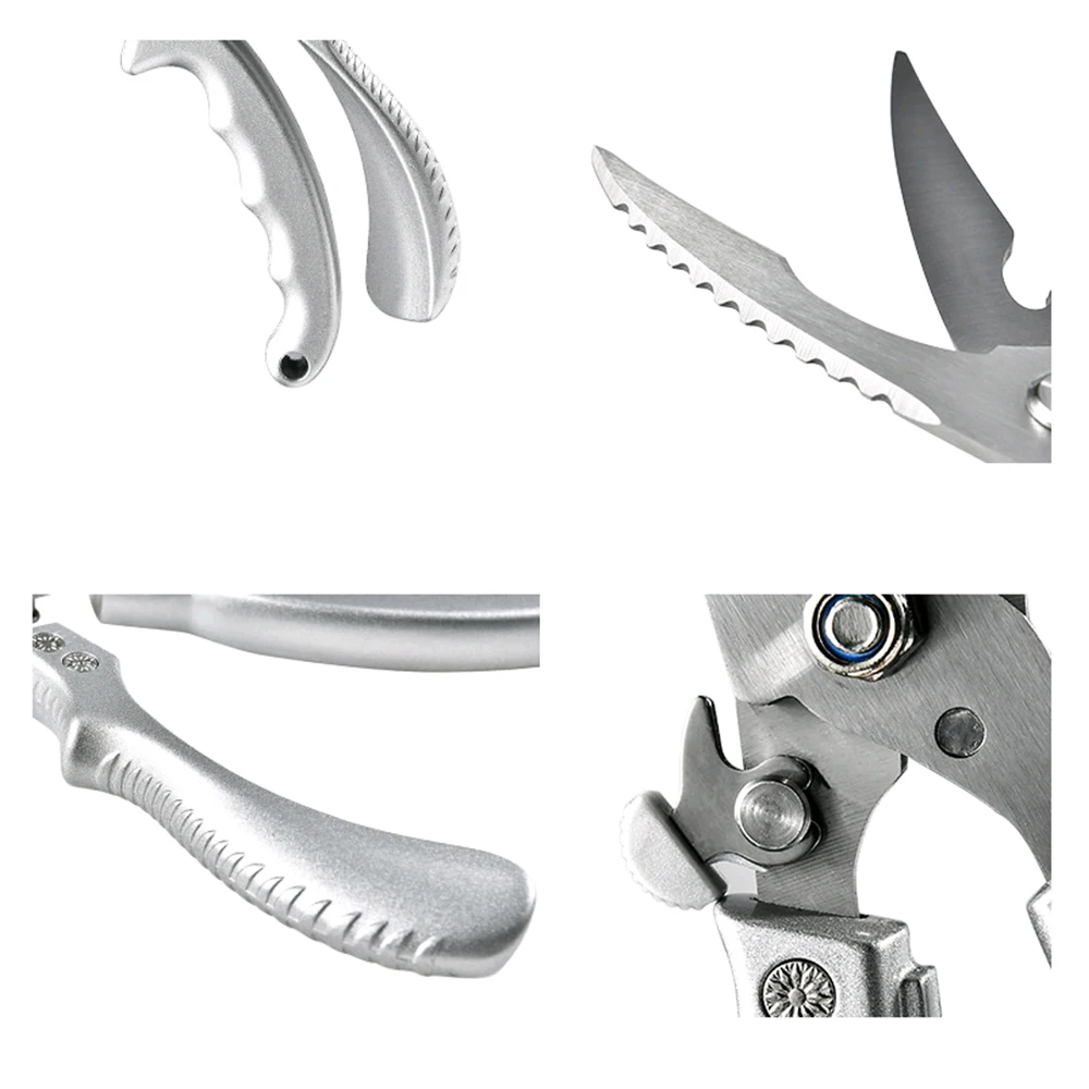 Smartpan Kitchen Multifunctional Scraping Bottle Opener Chicken Boning Meat Steel Bone Cutting Scissors