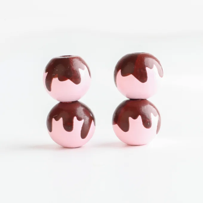 16mm Macaron colored wood beads hemp rope flow Hemato beads products DIY accessories