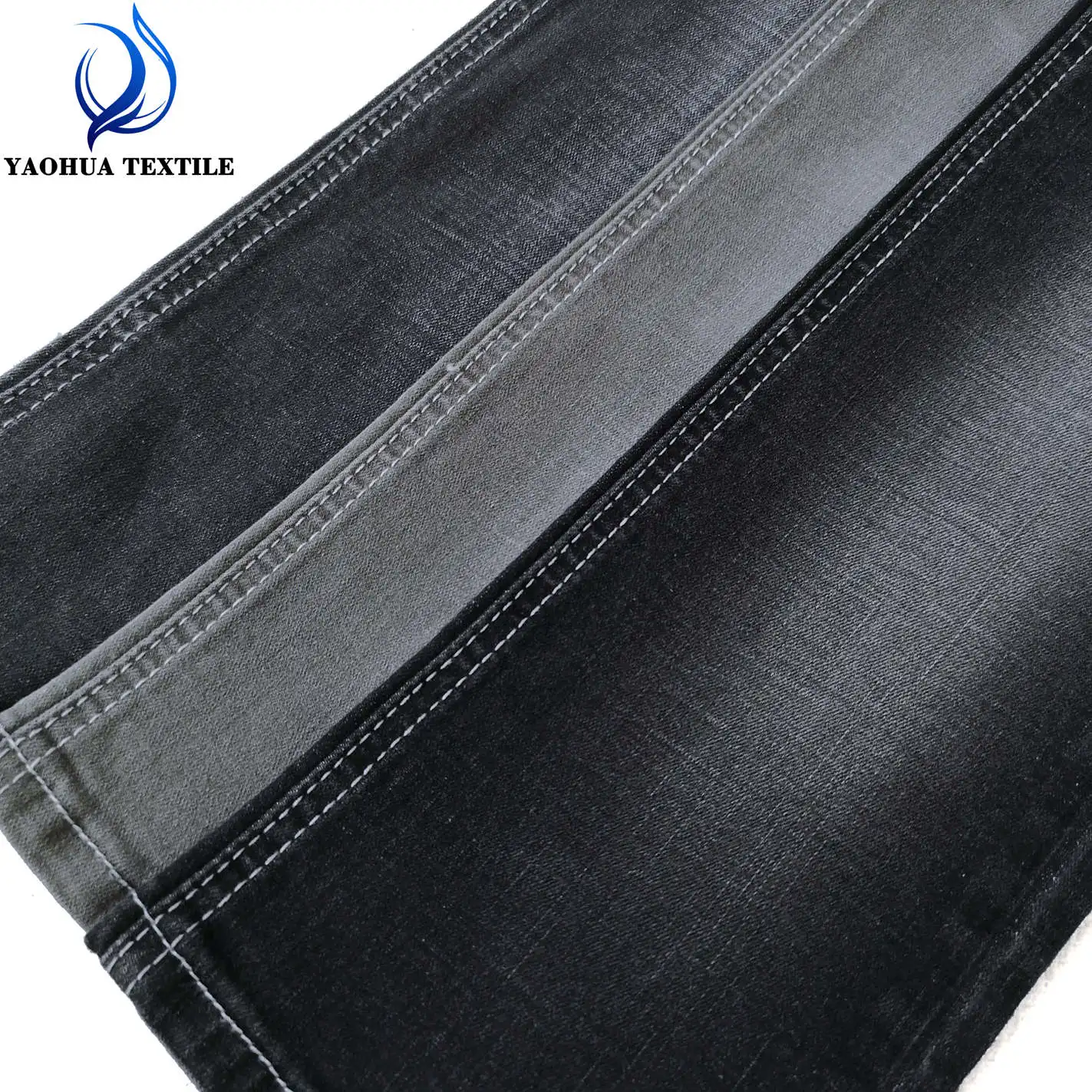 K741 High quality cotton spandex polyester slub rolls of denim fabric for jeans and pants manufacturer in China