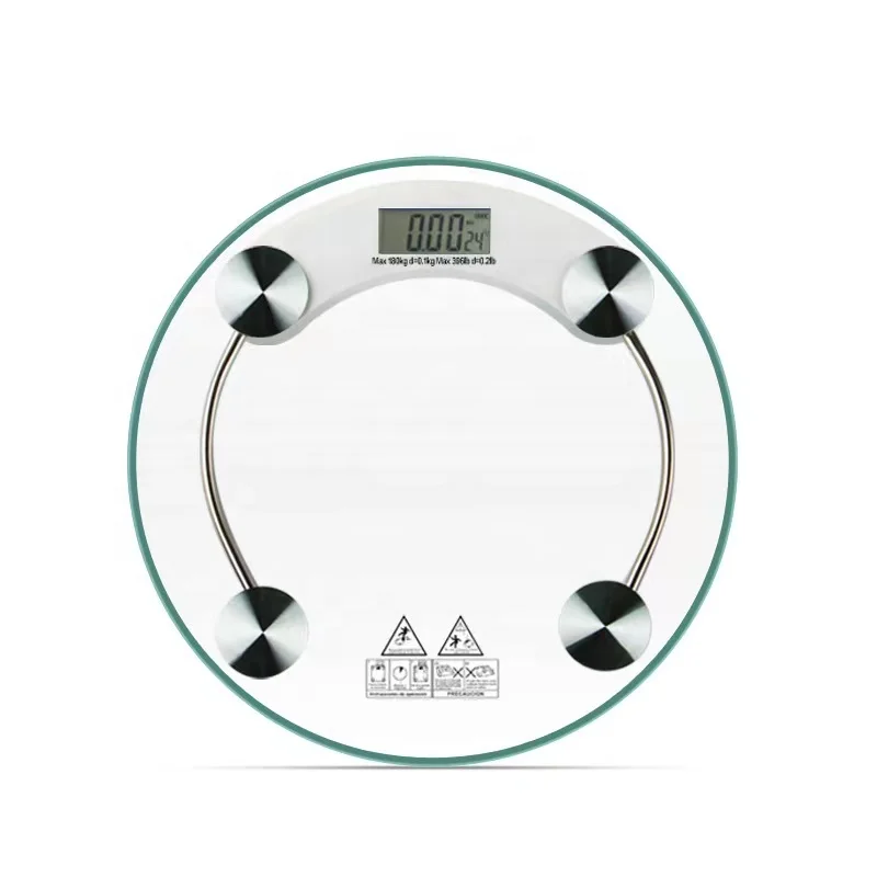 Digital human Body management 180KG clear glass weight bathroom household electronic weighing scale custom LOGO