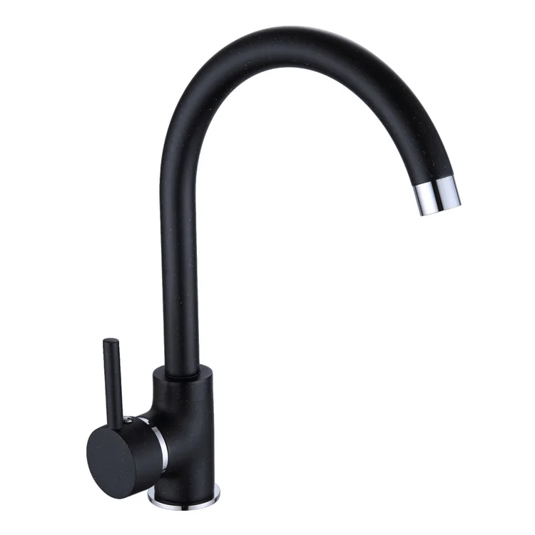 Kitchen Faucet Single Handle Tap Mixer Faucet Cheap Price Black Hot/cold Water Mixer Brass Main Body and Zinc Handle Single Hole